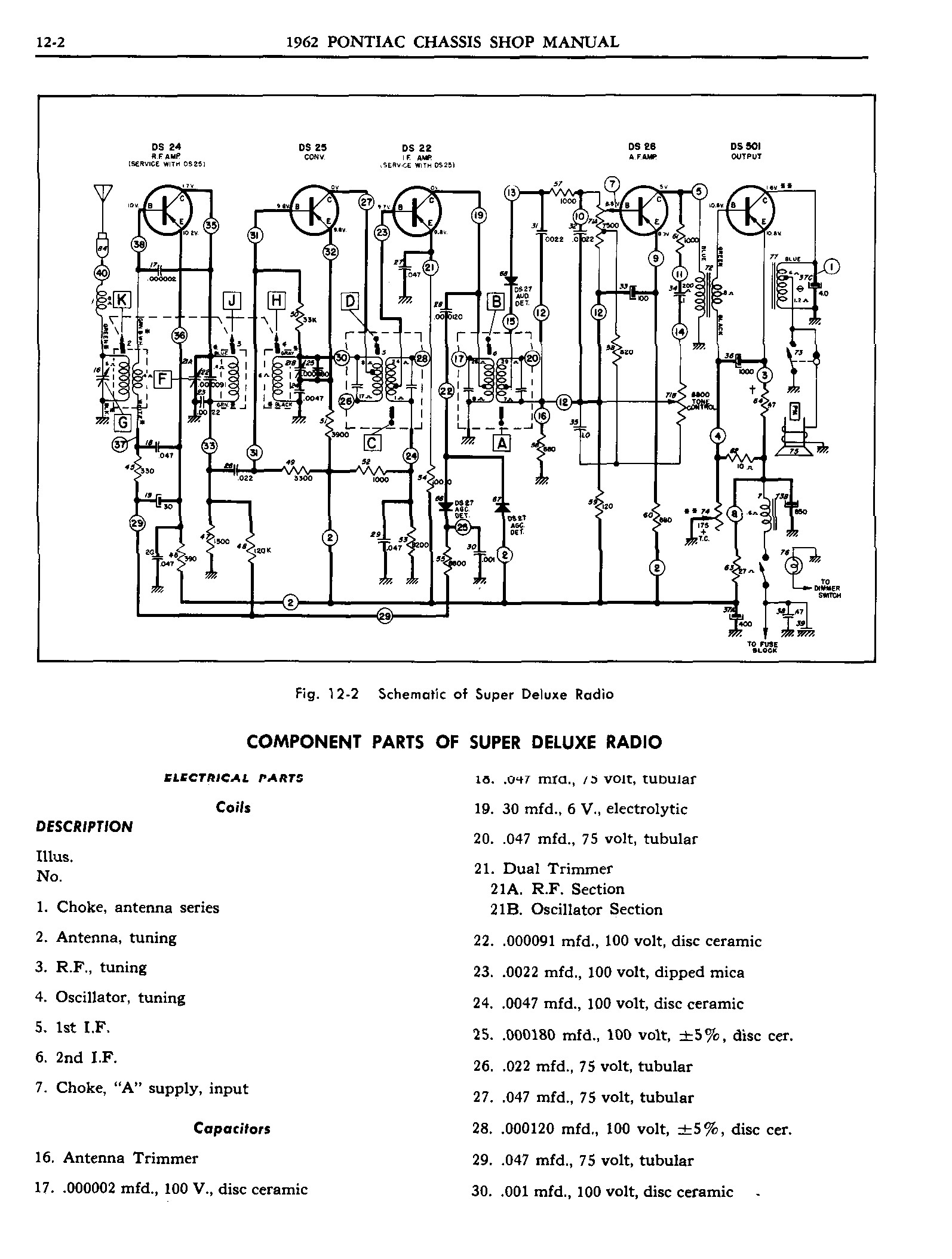 1962 Pontiac Chassis Service Manual- Accessories Page 2 of 20